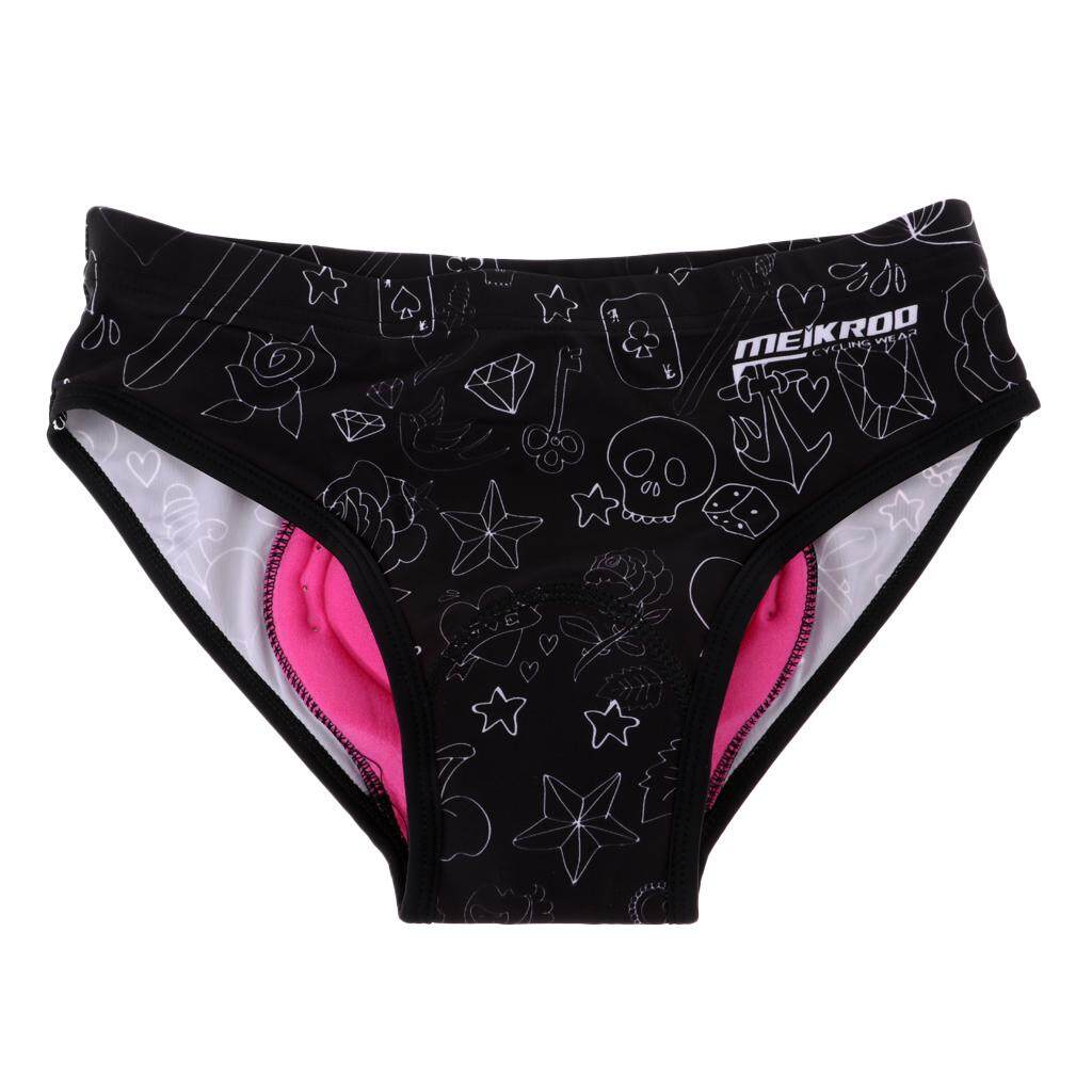 Womens Gel 3D Padded Bike Shorts Pants Bicycle Cycling Underwear Shorts-Pink