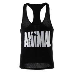 MagiDeal nam Áo Sơ Mi Không Tay Động Vật Tập Gym Thể Thao Áo Singlets Bể M Đen MỘT-quốc tế