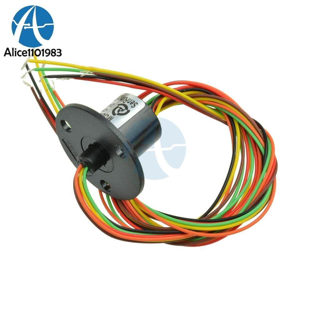 12.5mm 6 Wires*2A 6 CIRCUITS Slip Ring AC240V for Monitor Robotic