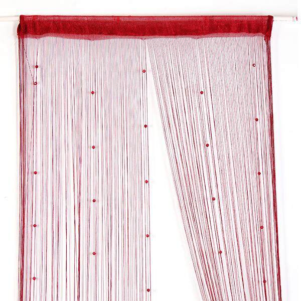 String Curtain Beads Wall Panel Spangle Fringe Room Door Window Divider Blind#burgundy