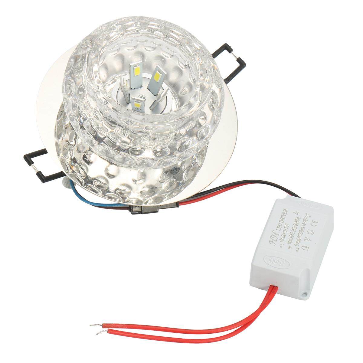 Modern 3w 5w Crystal LED Ceiling Chandelier Light Spotlight Downlight Cool White [5w]