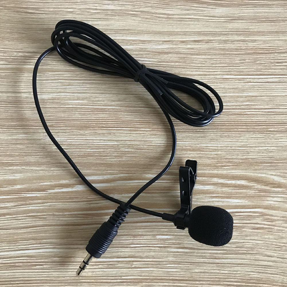 3.5mm Jack Mobile Phone Microphone Tie Clip on Lapel Microphone for Smartphone
