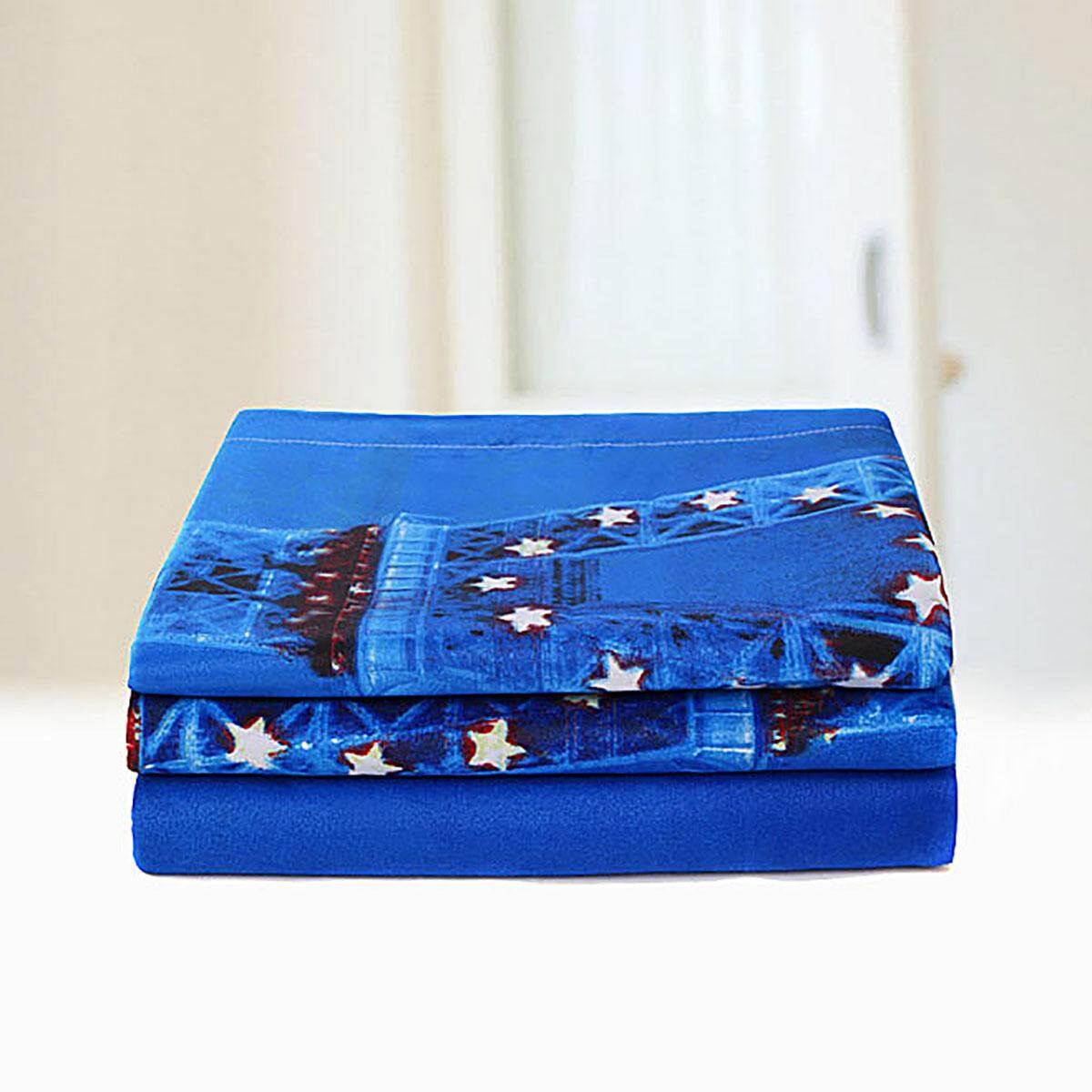 4 cái 3D Bedsheet & Áo Gối Bộ Chải In Hình Mền Chần Gòn/Vỏ chăn Bộ Chăn Ga Hoàng Hậu Vương Kích Thước Nhà Tím -quốc tế