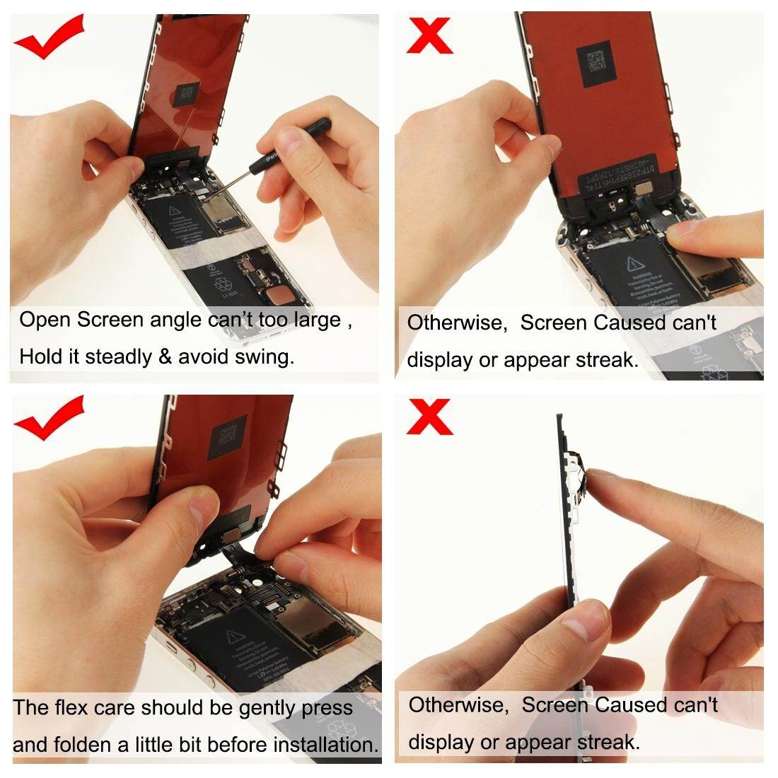 AboutCellphone LCD Screen and Digitizer Full Assembly with Front Camera for iPhone 6s(Black)