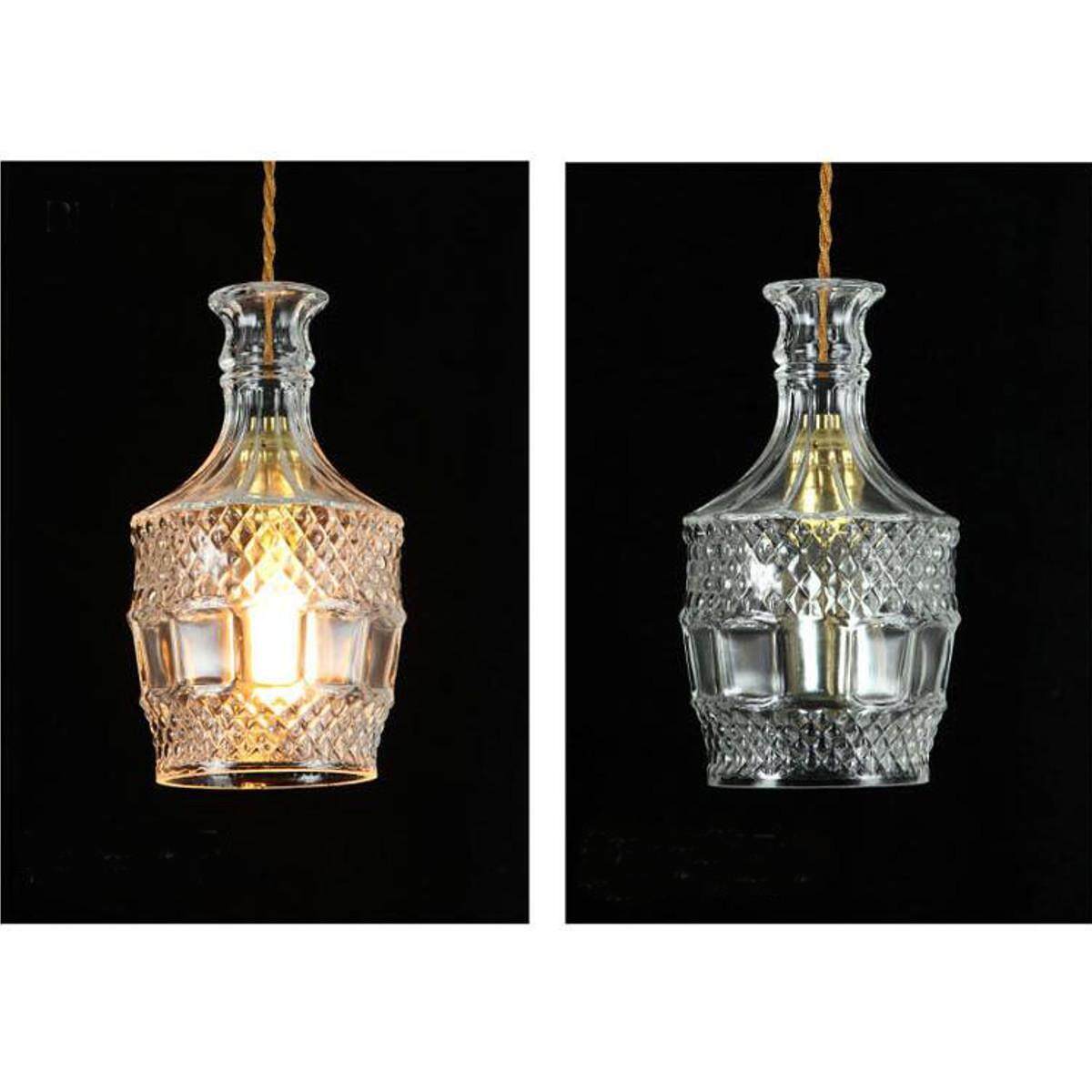 Vintage Decanter Class Bottle Pendant Light Adjustable Cable Chandelier Fixtures#A