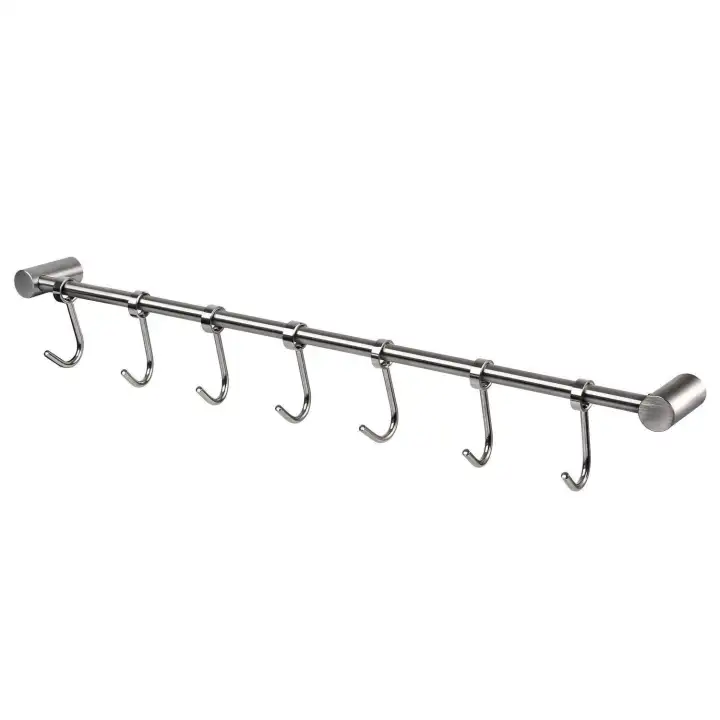 Kitchen Rail Rack Wall Mounted Utensil Hanging Rack Stainless