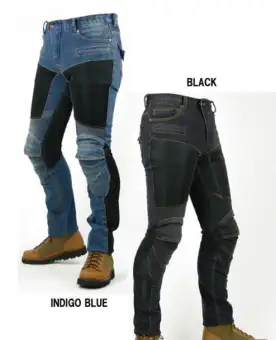 half jeans half leather pants