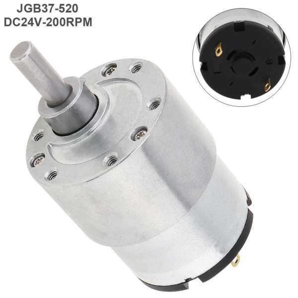 37GB-520 DC24V 200RPM Mini Reducer Motor with Metal Gear and High Torque for Smart Toilet / Robot