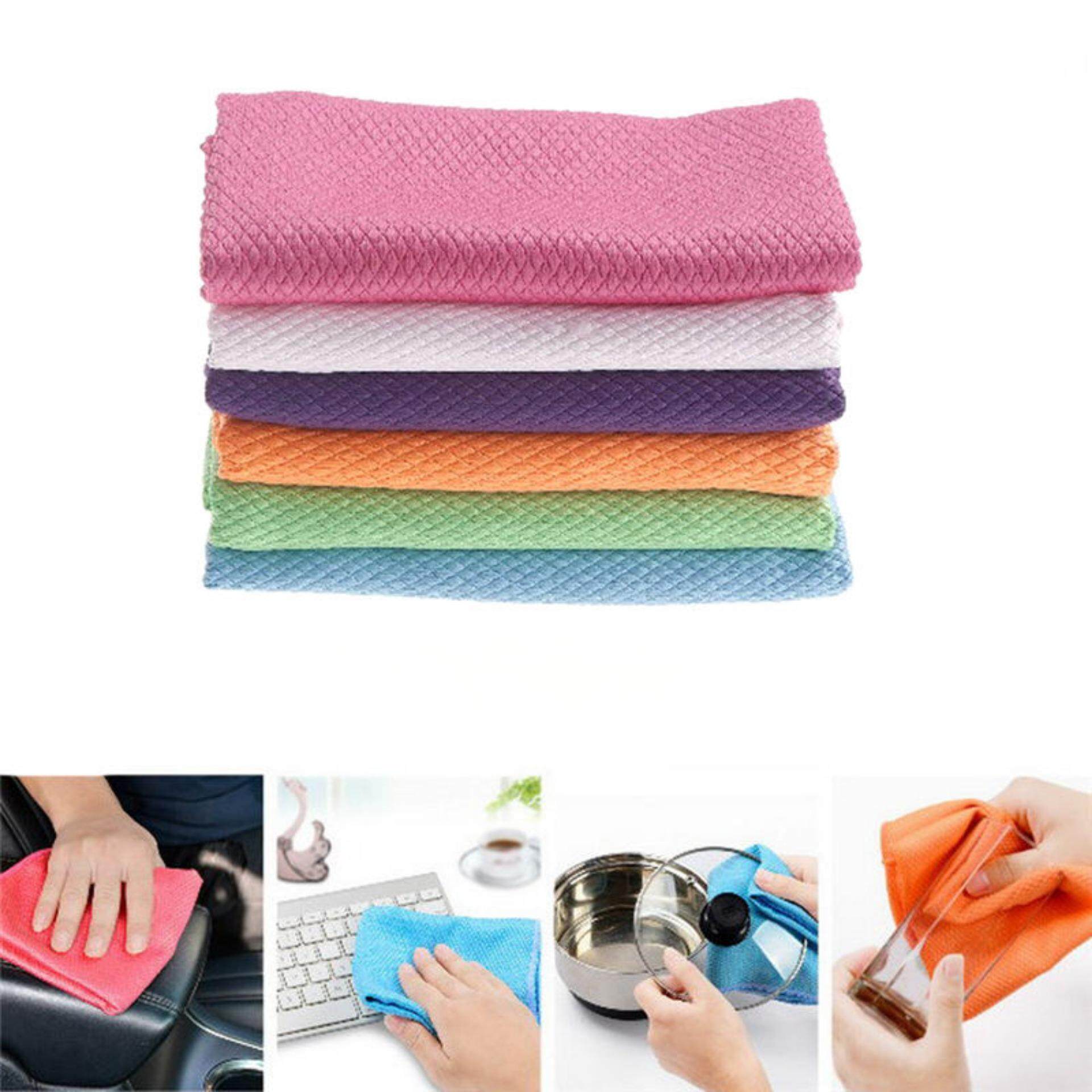 Water Absorbable Glass Kitchen Towels Car Cleaning Cloth Wipes Table Window - intl