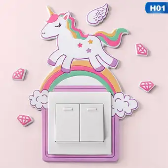 Fancyqube Hewan Flamingo Unicorn Cover Kartun Dekorasi Kamar 3d