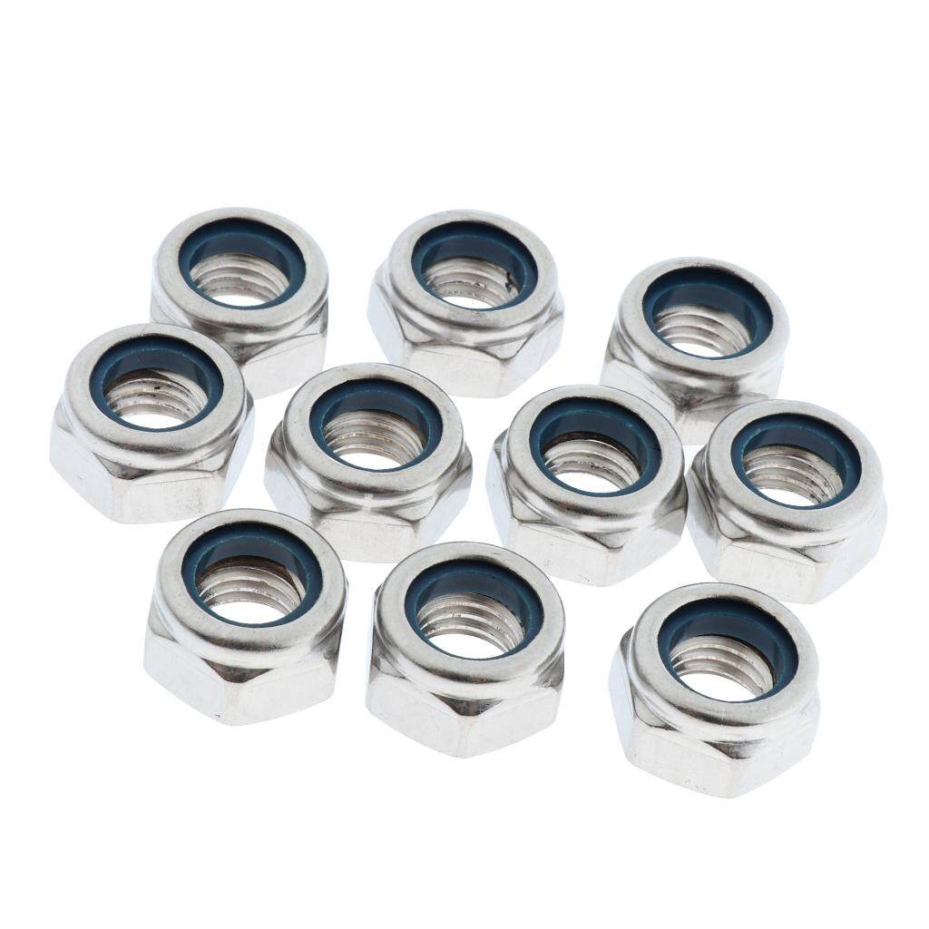 Miracle Shining 50Pieces Stainless Steel Lock Nut Assortment Kits M12