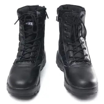 strappy combat boots