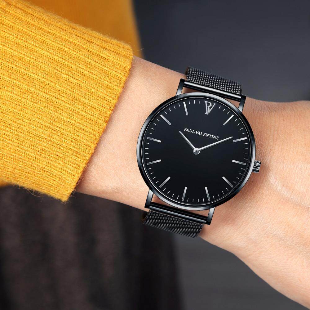 paul valentine WomenWatcheLuxury Brand Leather Band Fashion LadieDresQuartz WristwatcheWaterproof Malaysia