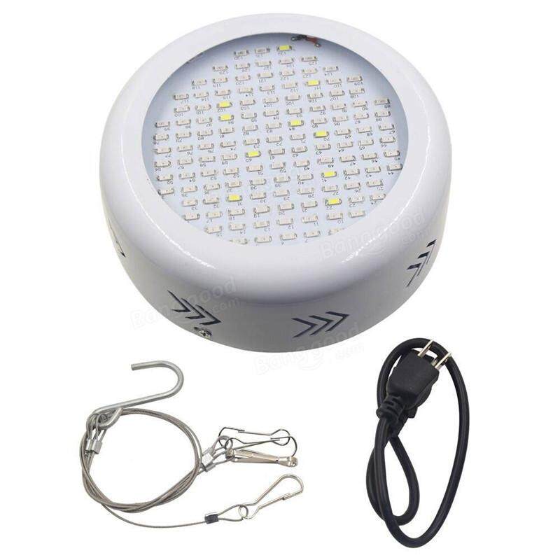 50 W UFO Suốt 132 LED Cây Phát Triển Ánh Sáng Làm Vườn Nhà Kính Hoa Cây Giống Đèn # Phích Cắm US