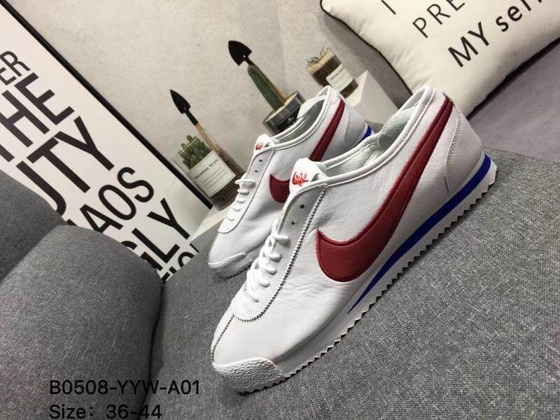 WMNS Nike Cortez '72 Men's Women's Sports Running Shoe Classic Casual Sneakers (White/Red)