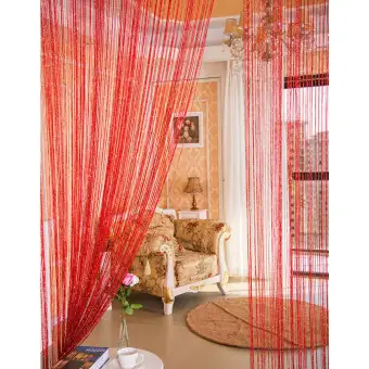 1 2m Shiny Tassel Flash Line String Curtain Window Door Divider