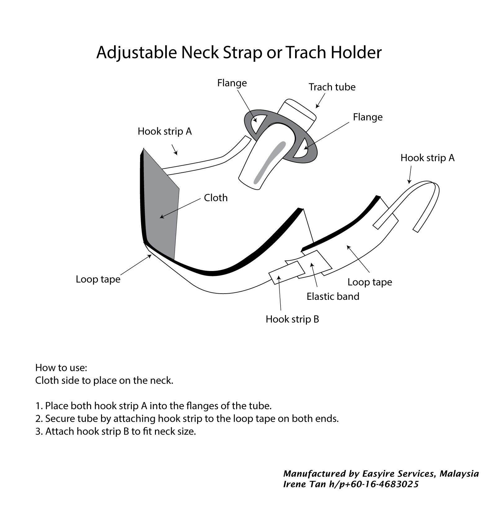 Tali Traky Tracheostomy tube holders Neck straps Adult size per set of