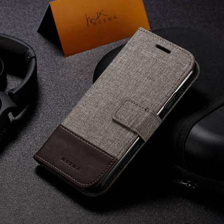 MUXMA ผ้าใบสไตล์เคสสำหรับหัวเหว่ย Mate 10 Lite/Huawei Nova2i/Maimang 6 สามแฟชั่นปกหนังกางเกงยีนส์เดนิมกระเป๋าเงินแบบกลับด้านได้ Funda 3 ช่องใส่บัตรขาตั้งเคสโทรศัพท์