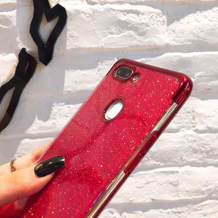 ชุบ Glitter Bling ซิลิโคนเคสโทรศัพท์สำหรับ OPPO F7 เคสนิ่มใส่โทรศัพท์ TPU กรณี