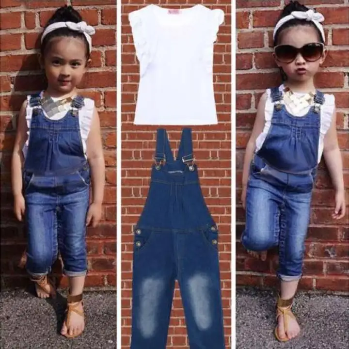 baby girl denim dungarees
