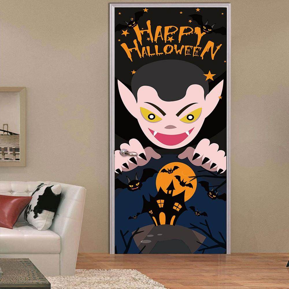 Halloween Ngôi Nhà Bị Ma Ám Trang Trí Cửa Sổ Cửa Bao Miếng Dán Zombie Tay 78X30 Inch Finleystore