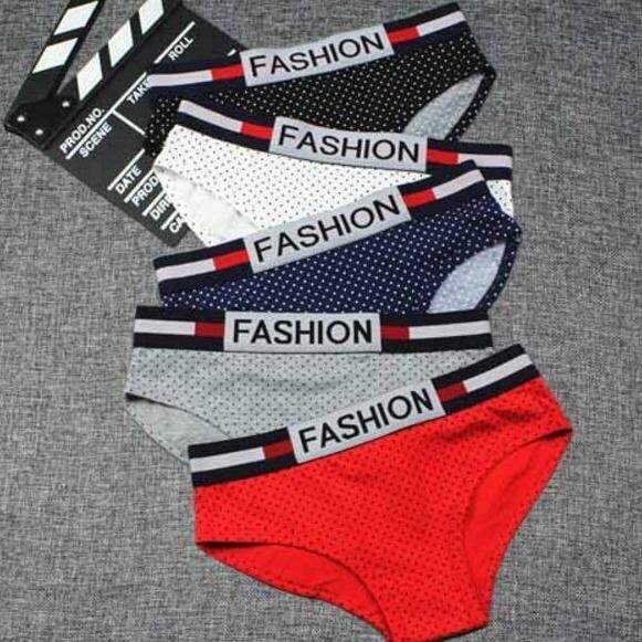 5 x LES T Female Neutral Underwear Cotton Panties Tomboy Boxer(Black White Red Blue Grey)
