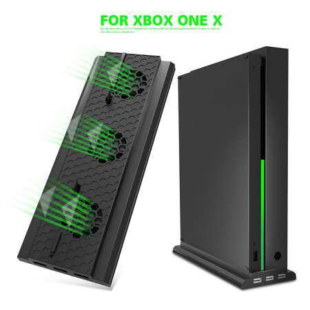Sunyoo - สีดำพัดลมทำความเย็นตัวตั้งแนวดิ่ง Dock สำหรับ Xbox One X คอนโซลเกม - INTL