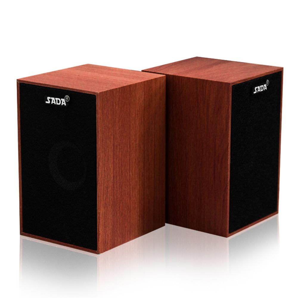 wood computer speakers