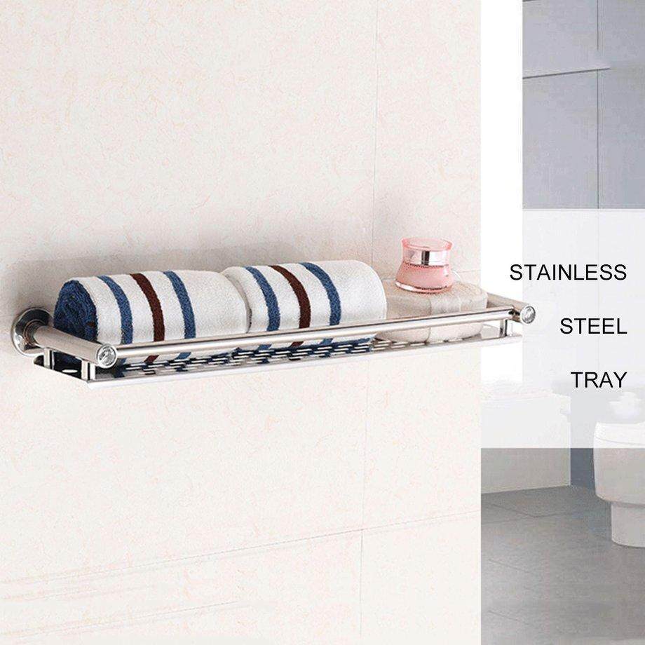 ERA 60CM Stainless Steel Anti-rust Frame Storage Shelf Washroom Bathroom Hanging Rack