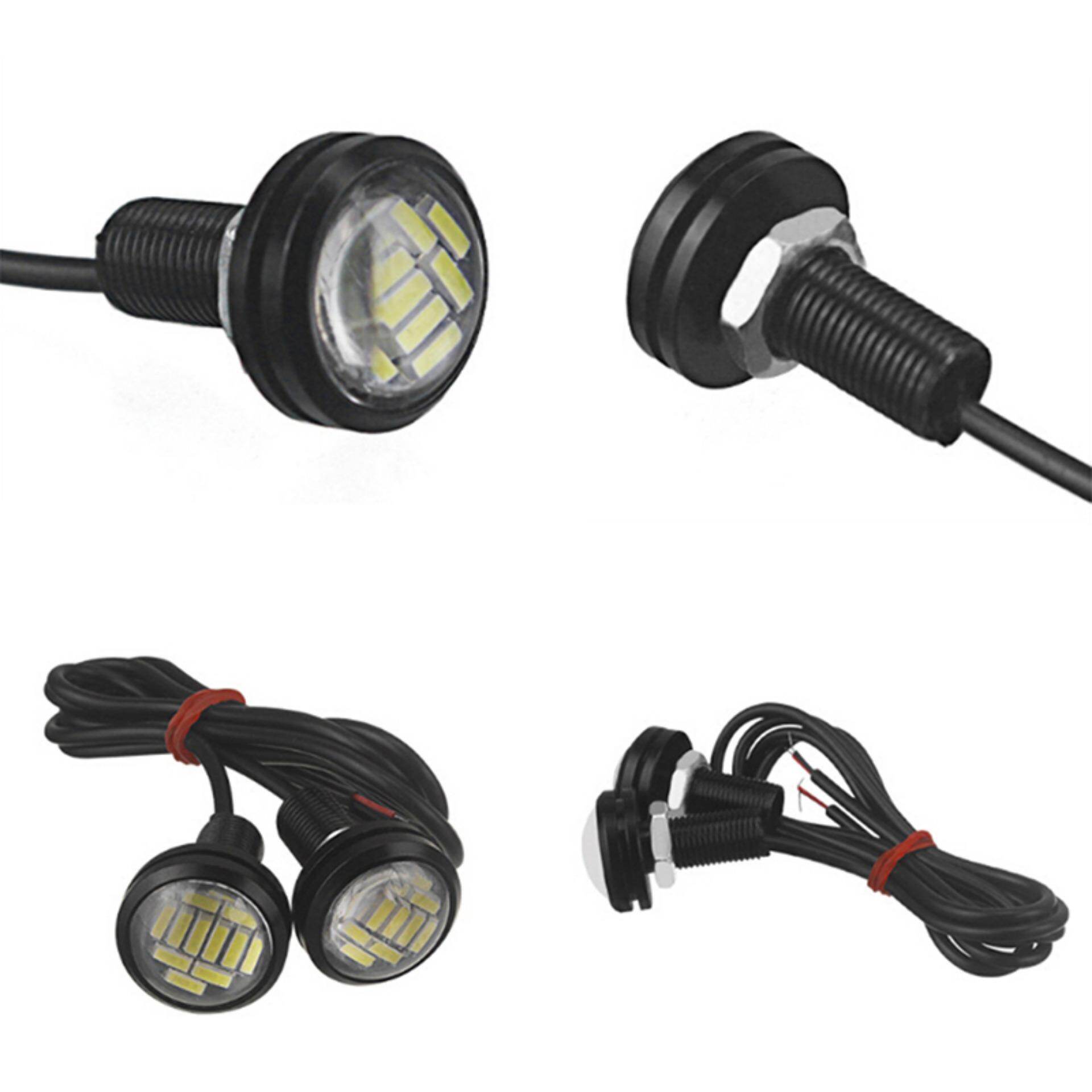 2 Cái 12V 15W Sao Lưu Ban Ngày Chạy Đèn LED Chiếu Sáng Đèn Xe Eagle Eye