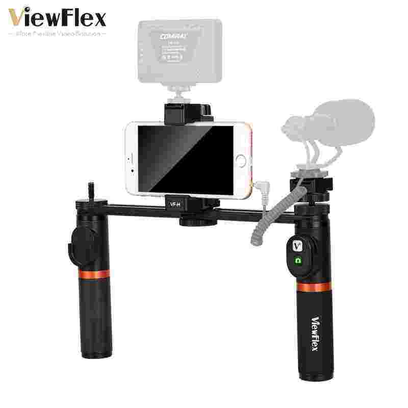Harga Samsung Galaxy Note 7 Termurah Juli 2019 9 Greattop Viewflex VF-H5 Smartphone Perlengkapan Video Dual Handheld Metal Menangani Perlengkapan Penstabil dengan Pengendali Jarak Jauh/Hot Sepatu Instalasi untuk iPhone X 8 7 6 S Plus untuk Samsung Galaxy S8 + S8 Note 3 Huawei
