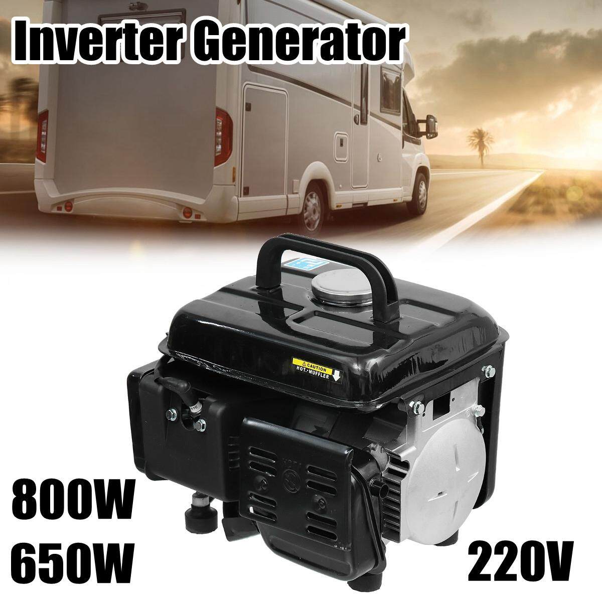 Di động Máy Phát Điện Khí Xăng Dùng Nguồn Điện Cắm Trại RV Êm Inverter 650 Wát