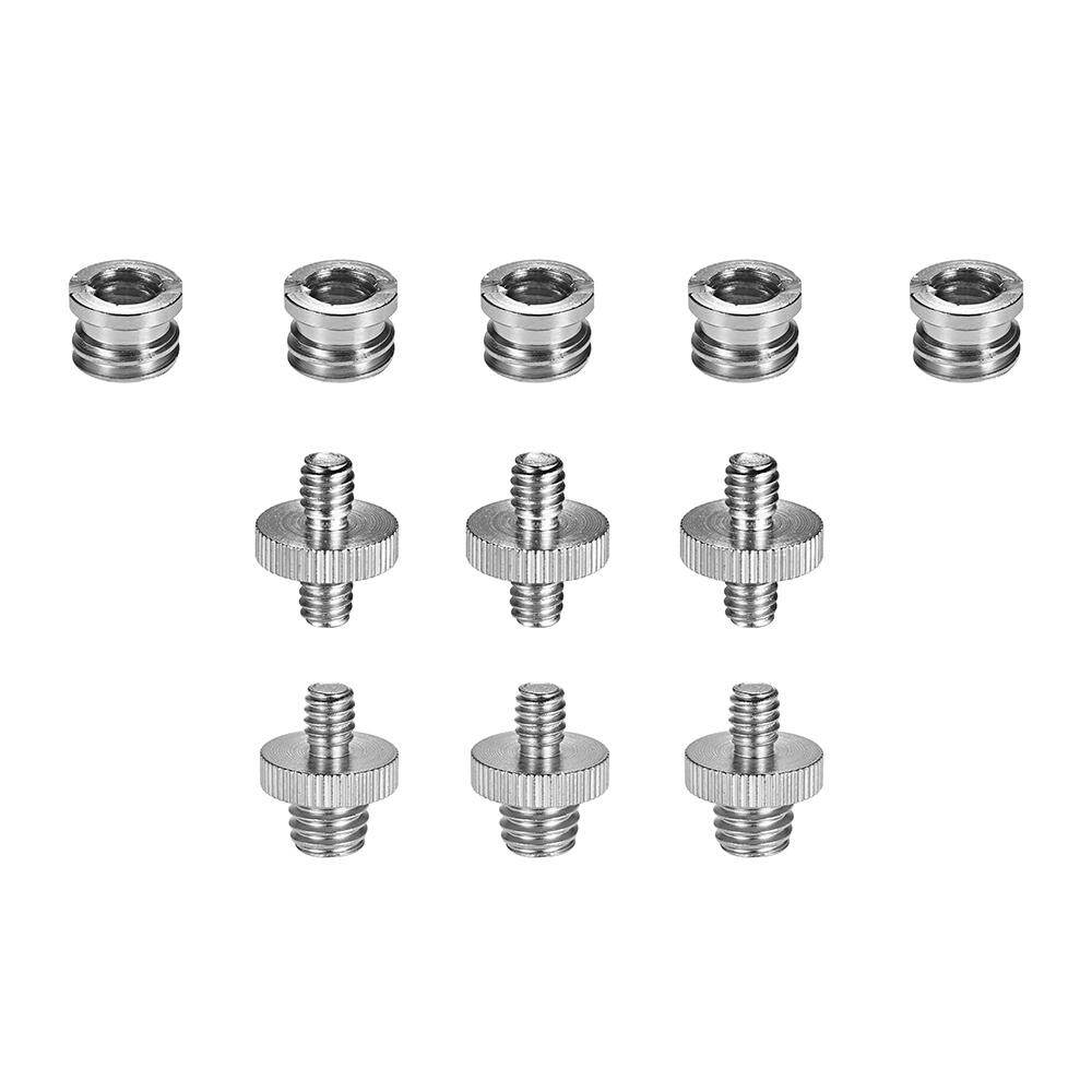 Andoer Bộ Gắn Bộ Chuyển Đổi Vít Có Ren 1/4 "-20 Và 3/8"-16 Bộ Chuyển Đổi Ống Lót Giảm Tốc Cho Giá Đỡ Ba Chân Máy Ảnh Giá Đỡ Đèn Đầu Bi Một Chân