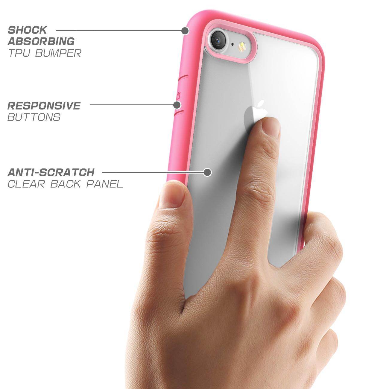 Vỏ SUPCASE Cho iPhone SE 2020/Iphone 8/Iphone 7 Vỏ Bảo Vệ Lai Cao Cấp Vỏ Ốp Trong Suốt