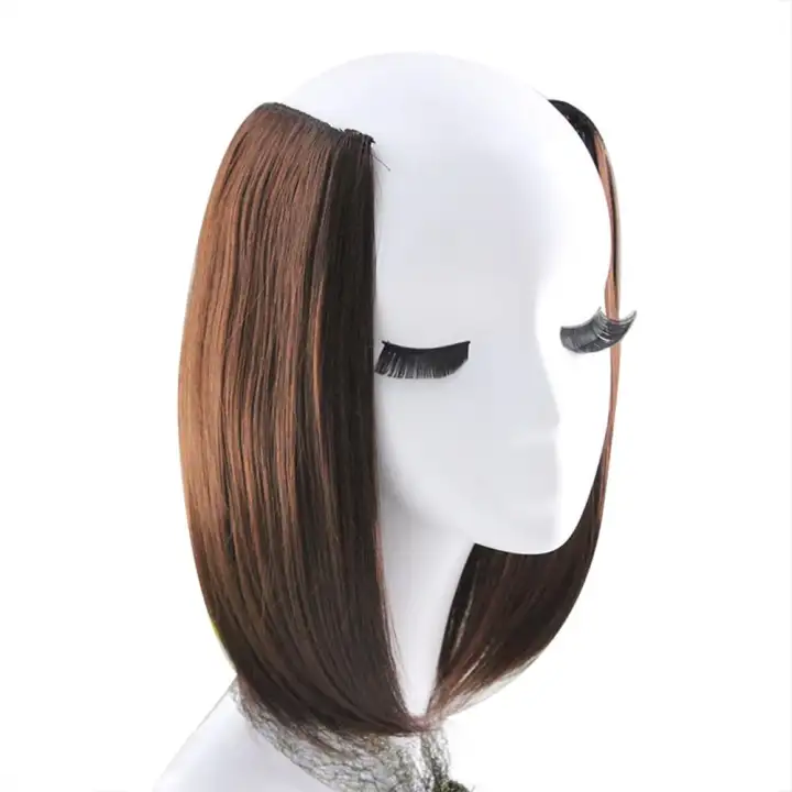 1pc 2 Clip In Hair Extensions Straight Pretty Woman Girl Wig Hair