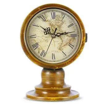 Double Sided European Retro Style Decorative Table Clock Antique