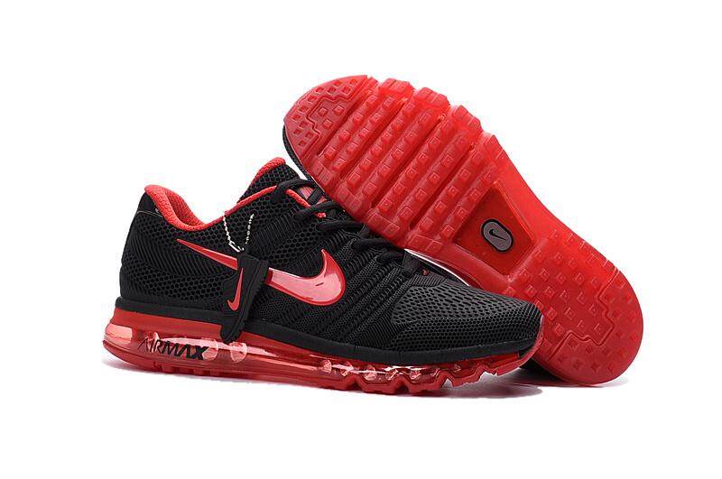 Nike1 Original New Arrival 2017 Air -MAX Women's Running Shoes Lightweight Sneakers (Black/Red)