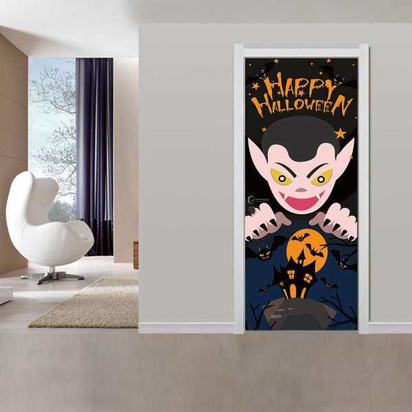 Halloween Ngôi Nhà Bị Ma Ám Trang Trí Cửa Sổ Cửa Bao Miếng Dán Zombie Tay 78X30 Inch Finleystore