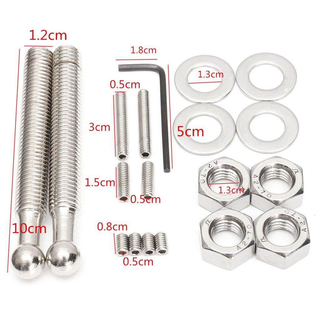 2X Universal Push Button Billet Hood Pins Lock Clip Car Quick Latch Bonnet for Mostly Car with Complete Installation Hardwares