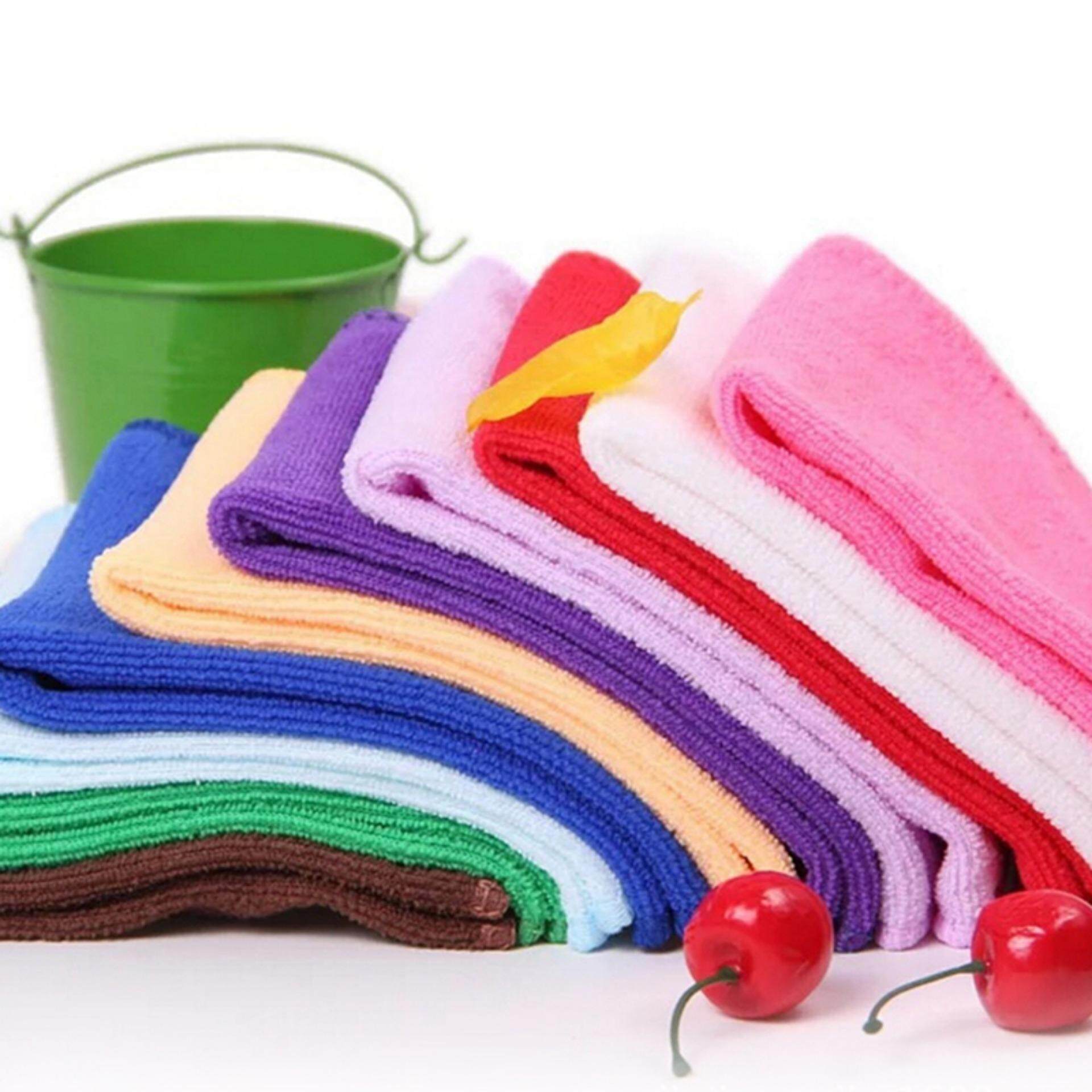 est Absorbent Microfiber Towels Hand Towel Kitchen Dishcloth Dishrag Washcloth - intl