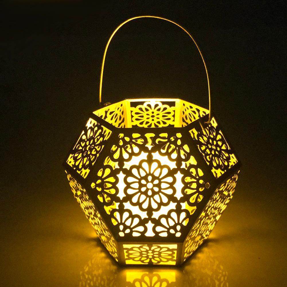 Newlifestyle Outdoor Retro Solar Hanging LED Light Candle Lantern Garden Yard Decor Lamp - intl(Gold)