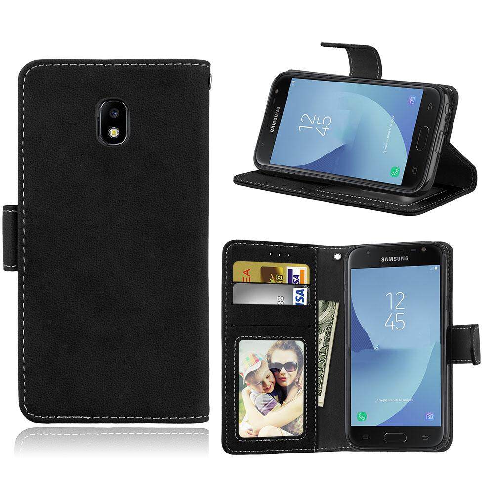 Samsung Galaxy J3 17 Case Fqy Tec Black Retro Matte Pu Leather And Tpu Wallet Card Slot Stand Photo Frame Case For Samsung Galaxy J3 17 5 0 Lazada Ph