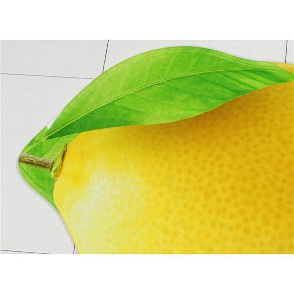 3D Fruit Pattern Bathmat Non-slip Bath Floor Mat Rugs Bathroom Kitchen Water-absorbing Carpet (Lemon)