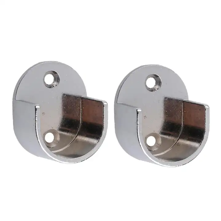 Bolehdeals 2x Recess Bracket Curtain Rail Support Curtain Pole