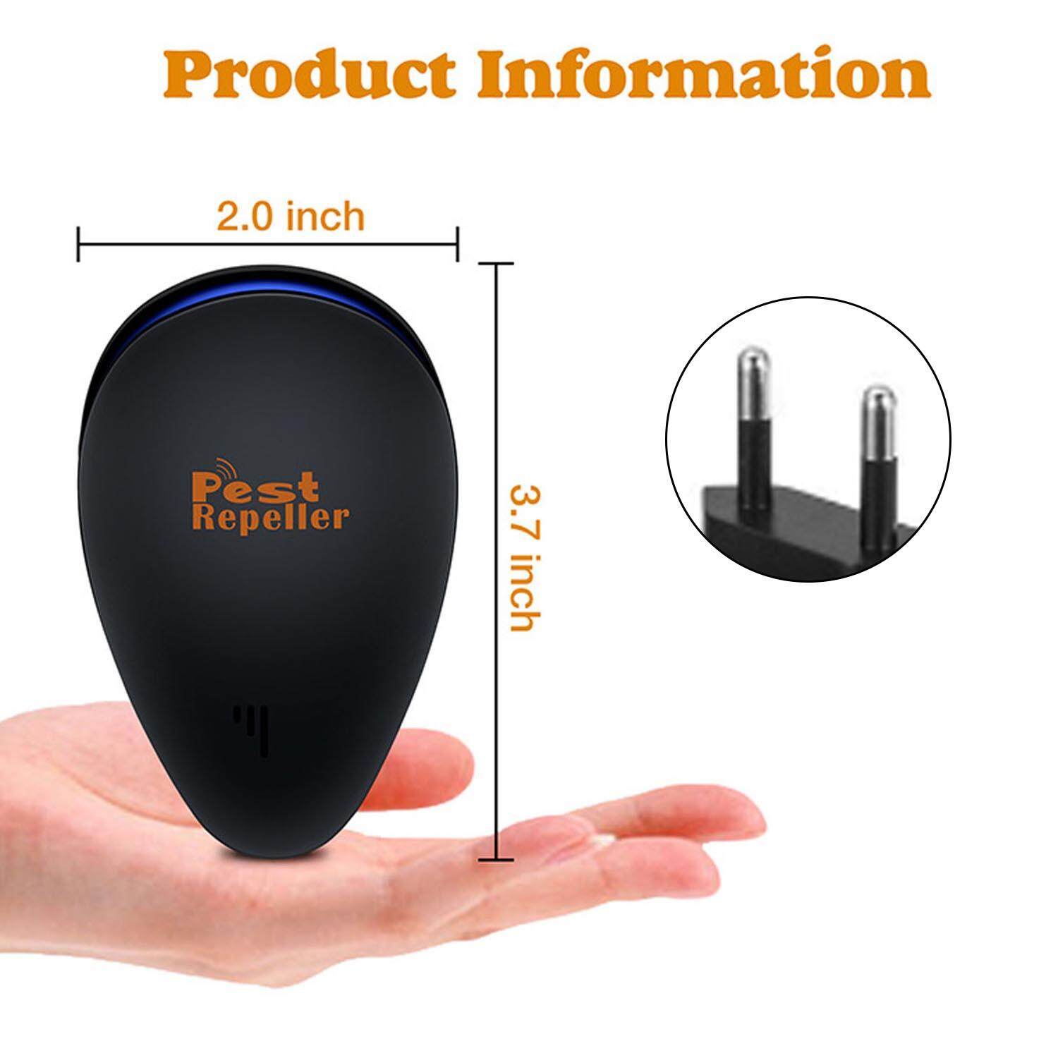 2 PCS Electronic Ultrasonic Pest Control Repeller Plug In Insect Repellent Killer for Mouse Mosquito Cockroach Cricket Bugs EU Plug - intl