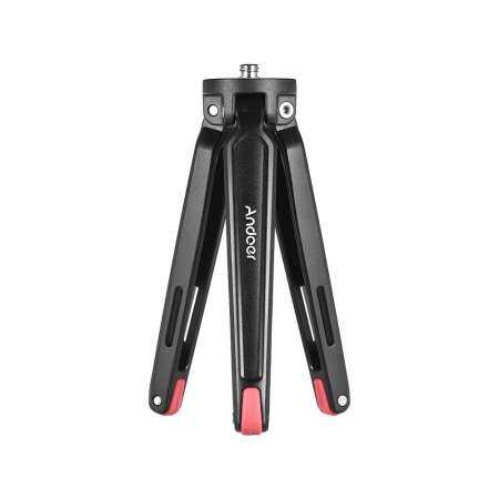 Andoer MINI Handheld Travel Desktop ขาตั้งกล้องที่จับอลูมิเนียม 11Lbs โหลดความจุสำหรับ Canon Nikon SONY DSLR สำหรับ iPhone X 8 7 วินาที PLUS สมาร์ทโฟนสำหรับ GoPro 6 5 4 Action กล้องเพื่อการกีฬา