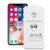 SMARCENT 5D คลุมทั้งหมดแก้วแบบเทมเปอร์กัน - Scratch หน้าจอฟิล์มกันรอยสำหรับ iPhone 10X6 7 8 PLUS แก้วป้องกัน (สีขาว)