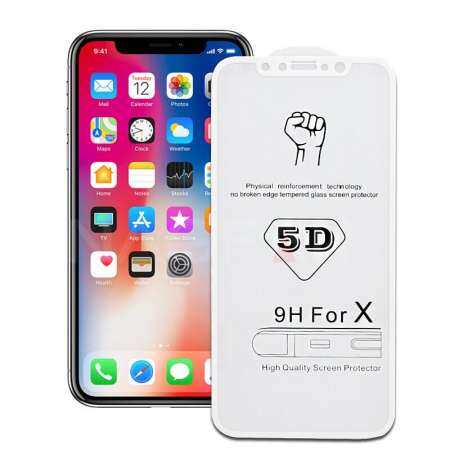 SMARCENT 5D คลุมทั้งหมดแก้วแบบเทมเปอร์กัน - Scratch หน้าจอฟิล์มกันรอยสำหรับ iPhone 10X6 7 8 PLUS แก้วป้องกัน (สีขาว) SMARCENT 5D คลุมทั้งหมดแก้วแบบเทมเปอร์กัน - Scratch หน้าจอฟิล์มกันรอยสำหรับ iPhone 10X6 7 8 PLUS แก้วป้องกัน (สีขาว)
