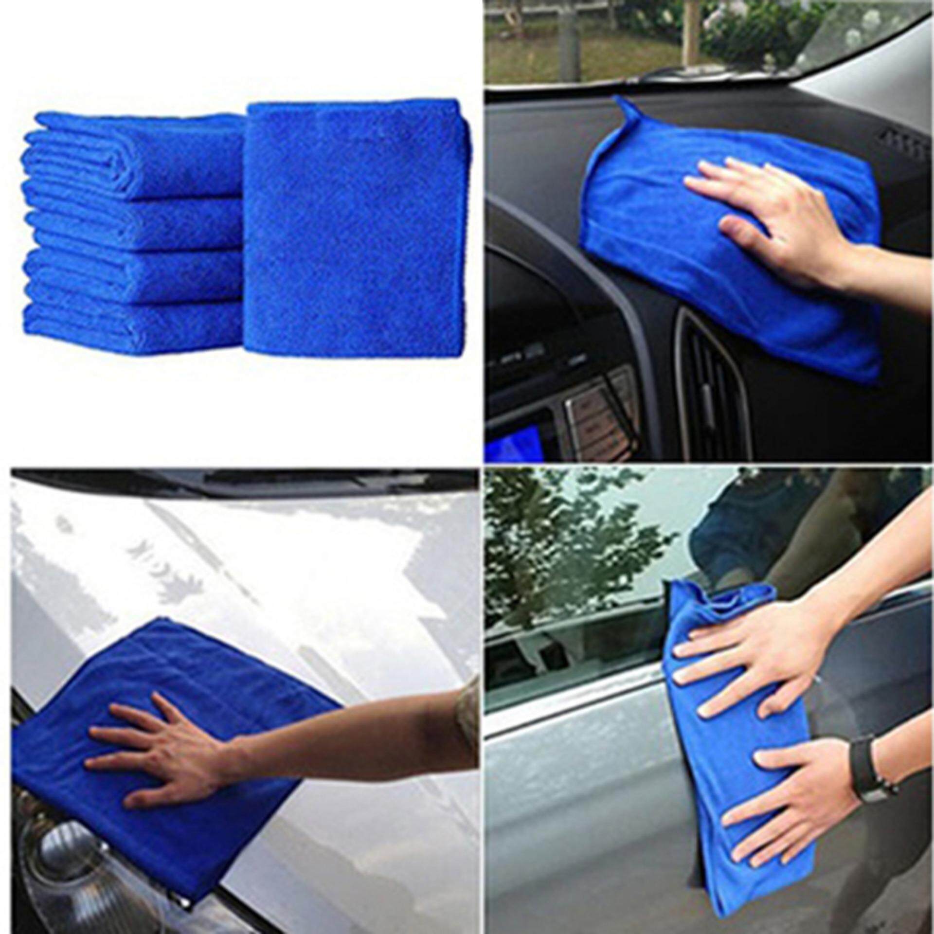 5/Soft Auto Car Microfiber Wash Cloth Cleaning Towels Hair Drying Duster QTY:5PCS - intl