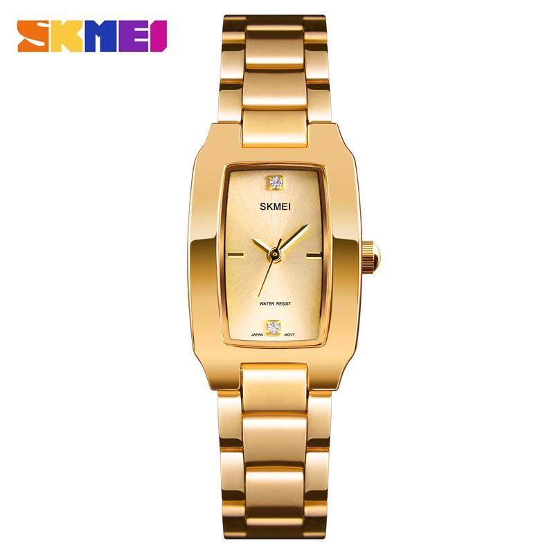 SKMEI Mewah Atas Jam Tangan Wanita Diamond Jam Tangan Model Panggil untuk Gadis Elegan Wanita QUARTZ Jam Tangan Gaun Wanita Jam Tangan 1400